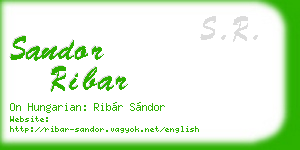 sandor ribar business card